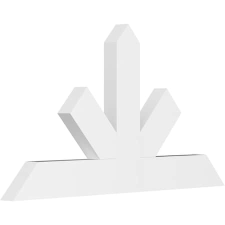 Ekena Millwork Saratoga Architectural Grade PVC Gable Bracket, 36"W x 19 1/2"H x 2"D x 4"F, 13/12 Pitch GBP036X20X0204SAR00
